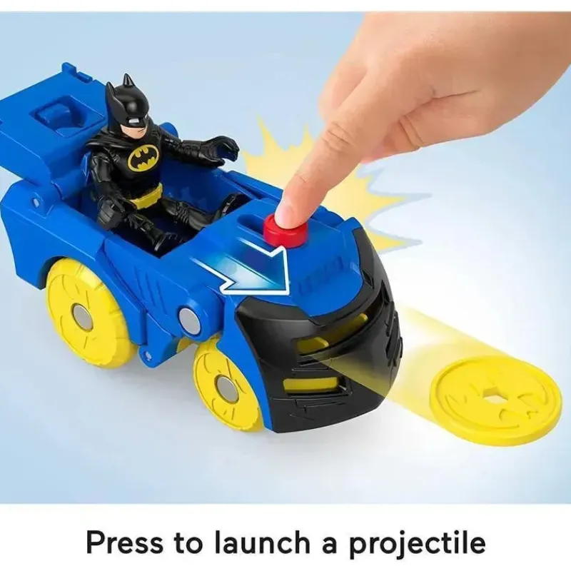 Fisher-Price Super Heroes*Fisher Price - Imaginext DC Super Friends Batman Toys Head Shifters Figure & Batmobile Vehicle Set