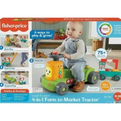Fisher-Price Gift For Toddler*Fisher Price - Laugh & Learn 4-in-1 Farm to Market Tractor