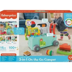 Fisher-Price Toys For 2 Year Old|Gift For Toddler*Fisher Price - Laugh & Learn Toy 3-in-1 On-the-Go Camper Walker & Activity Center