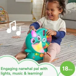 Fisher-Price Toys For 0-12 Months*Fisher Price - Linkimals Toddler Toy Learning Narwhal with Interactive Lights Music