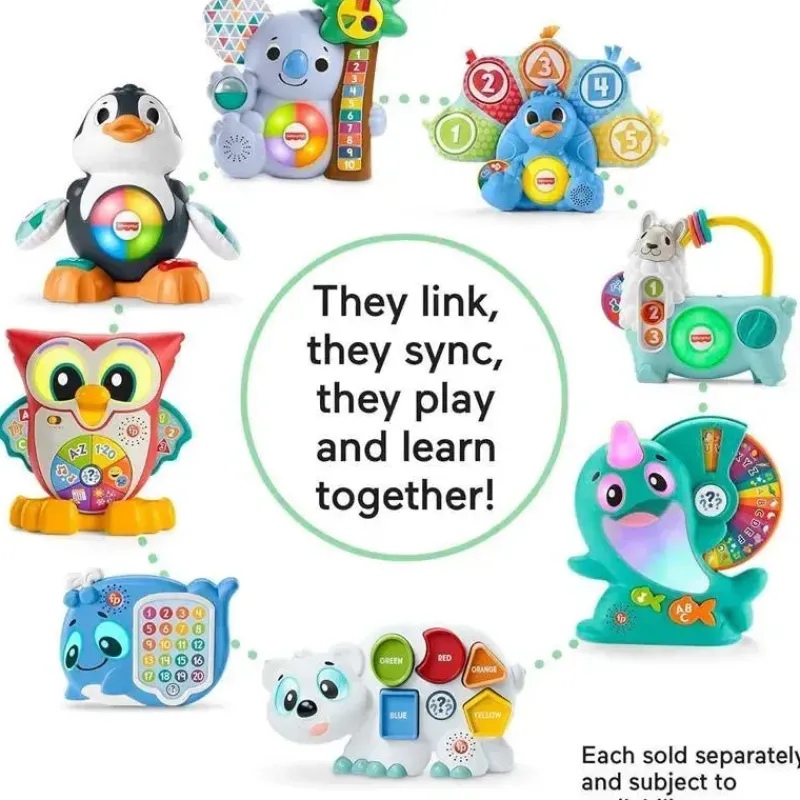 Fisher-Price Toys For 0-12 Months*Fisher Price - Linkimals Toddler Toy Learning Narwhal with Interactive Lights Music