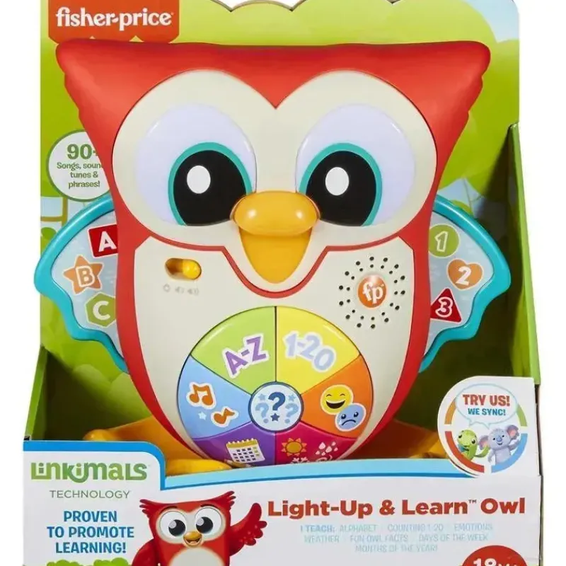 Fisher-Price Toys For 0-12 Months*Fisher Price - Linkimals Toddler Learning Toy Light-Up & Learn Owl with Interactive Lights Music