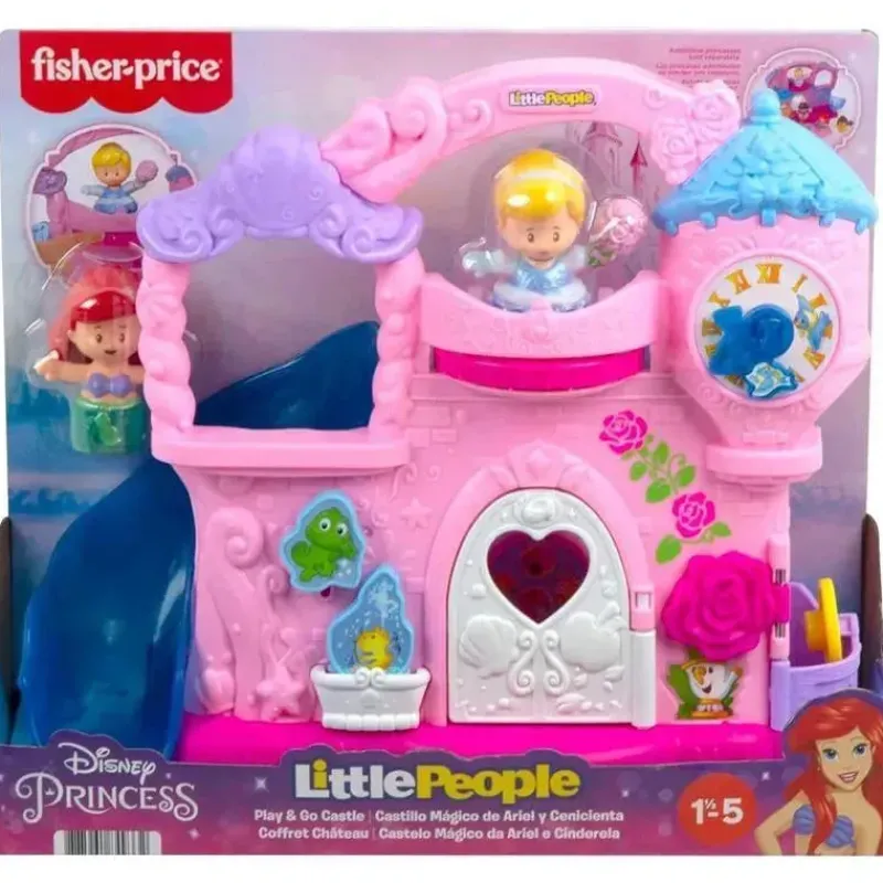 Fisher-Price Disney Princess|Playtime Gift Set*Fisher Price - Little People Toddler Toy Disney Princess Play & Go Castle Portable Playset with Ariel & Cinderella