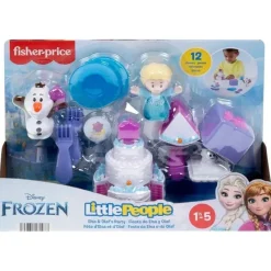 Fisher-Price Frozen|Playtime Gift Set*Fisher Price - Little People Toddler Toys Disney Frozen Elsa & Olaf’s Party 12-Piece Playset