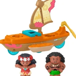 Fisher-Price Disney Princess*Fisher Price - Little People Toddler Toys Disney Princess Moana & Maui’s Canoe Sail Boat with 2 Figures