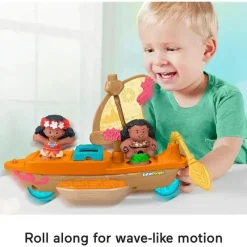 Fisher-Price Disney Princess*Fisher Price - Little People Toddler Toys Disney Princess Moana & Maui’s Canoe Sail Boat with 2 Figures