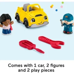 Fisher-Price Playtime Gift Set*Fisher Price - Little People Toddler Playset Light-Up Learning Garage with Smart Stages, Toy Car & Figures
