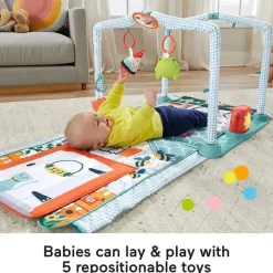 Fisher-Price Playmats & Gyms|Toys For 0-12 Months*Fisher Price - Playmat 3-In-1 Crawl & Play Activity Gym