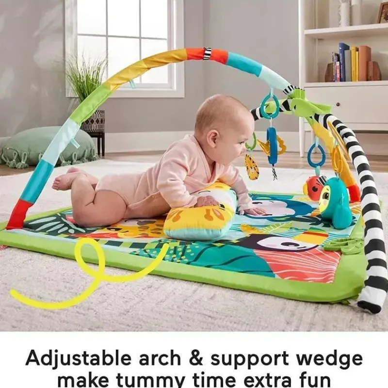 Fisher-Price Playmats & Gyms*Fisher Price - Playmat 3-In-1 Rainforest Sensory Gym