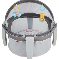 Fisher-Price Toys For 0-12 Months*Fisher Price On-The-Go Baby Dome, Baby Girl Play Space & Napping Spot, Rosy Windmill