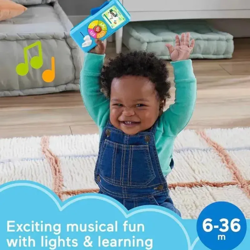 Fisher-Price Gift For Baby*- Baby Learning Toy Laugh & Learn Puppy’s Music Player with Lights, 6+ Months, Blue