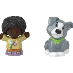 Fisher-Price Dolls*- Little People, Girl And Grey Dog