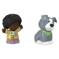 Fisher-Price Dolls*- Little People, Girl And Grey Dog