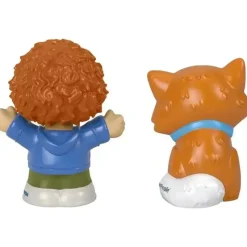 Fisher-Price Dolls*- Little People, Curly Red Hair Kid And Cat