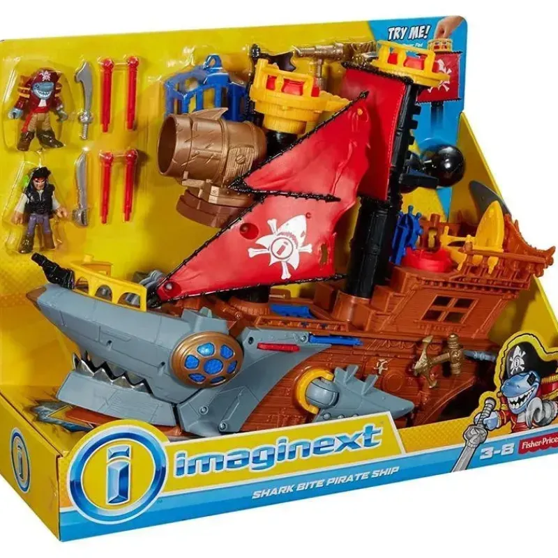 Fisher-Price Cars|Cars, Trucks & Trains*Imaginext Shark Bite Pirate Ship, Multi-Colored