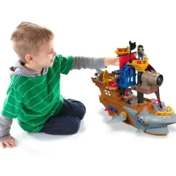 Fisher-Price Cars|Cars, Trucks & Trains*Imaginext Shark Bite Pirate Ship, Multi-Colored
