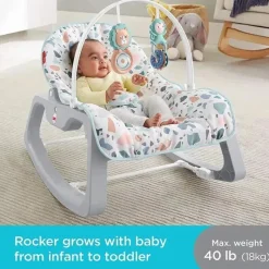 Fisher-Price Bouncers, Swings & Rockers*Infant-to-Toddler Rocker, Pebbles