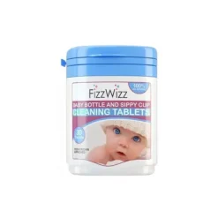 FizzWizz Cool Baby Products*All-Natural Baby Bottle & Sippy Cup Cleaning Tablets, 30-Count