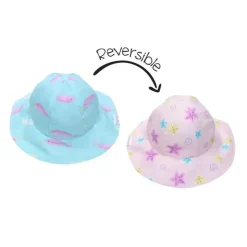 FlapJack Kids Baby Hats*- Kids' Reversible Sun Hat, Narwhal/Starfish
