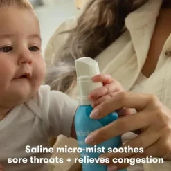 FridaBaby Cough & Cold*Frida Baby - NoseFrida Saline Mist Nasal Inhaler, Saline Inhaler Soothes Stuffy Nose and Sore Throat