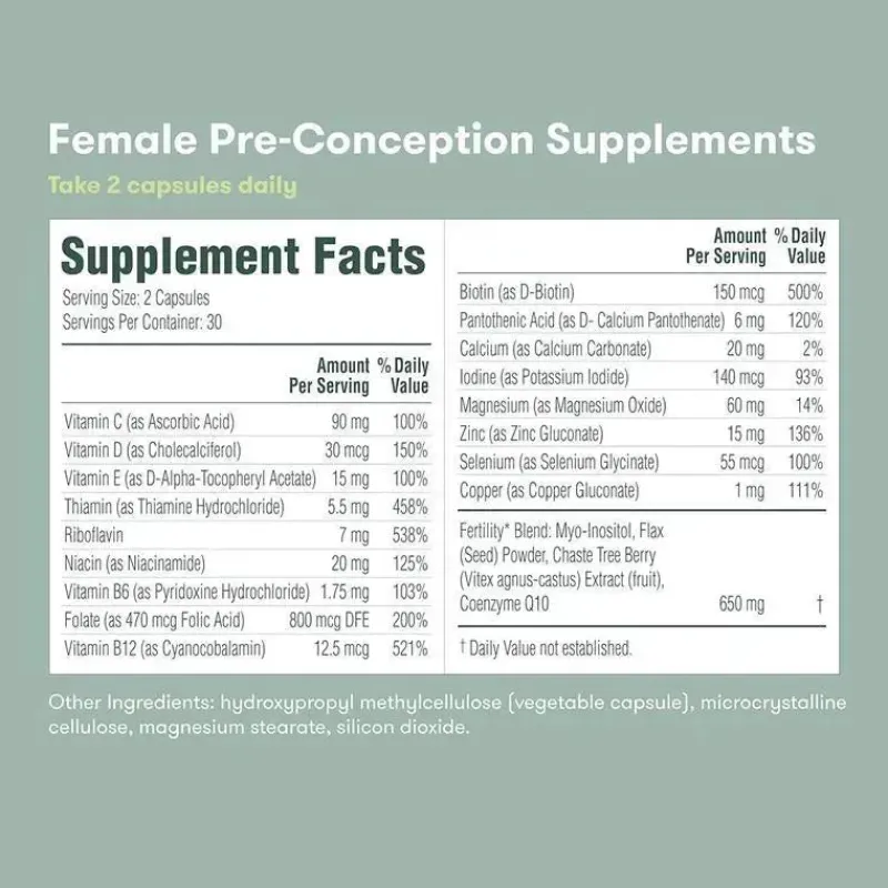 FridaBaby Fertility*Frida Fertility - 60 Capsules Female Pre-Conception Supplements