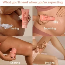 FridaBaby Maternity Health & Wellness|Gift For Mom*Frida Mom - 4Pk Pregnancy Skincare Body Relief Set for Stretch Marks
