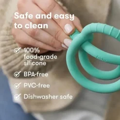 FridaBaby Toys For 0-12 Months|Gift For Baby*- Get-A-Grip Teether, Vibrant Teal
