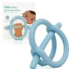 FridaBaby Toys For 0-12 Months|Gift For Baby*- Get-A-Grip Teether, Muted Blue