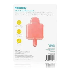 FridaBaby Rattles & Teethers|Toys For 0-12 Months*- 2Pk Not-Too-Cold-to-Hold Silicone Teether