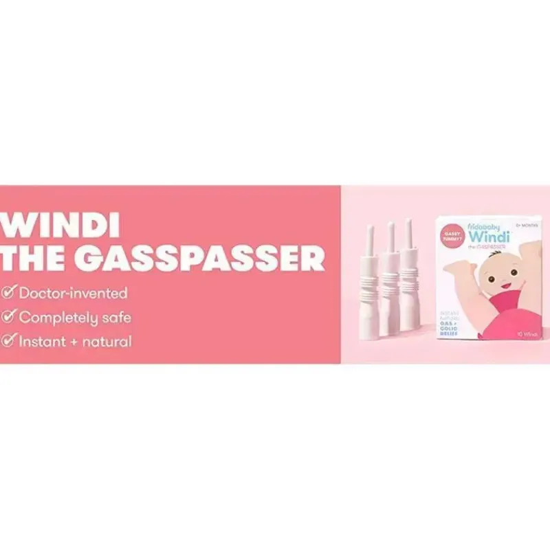 FridaBaby Pain & Fever Relief*Windi The Gasspasser - Gas and Colic Reliever for Babies 10 count