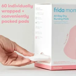 FridaBaby Maternity Health & Wellness|Gift For Mom*FridaMom - 60Ct All-Day Dry Disposable Nursing Pads