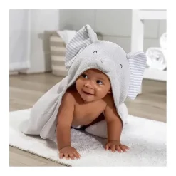 Gerber Baby Bath Towels*- Baby Hooded Bath Towel & Washcloths, Elephant