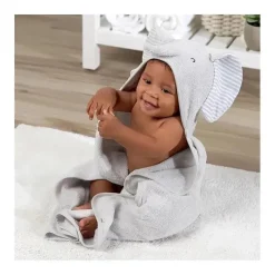 Gerber Baby Bath Towels*- Baby Hooded Bath Towel & Washcloths, Elephant