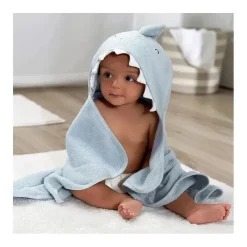 Gerber Baby Bath Towels*- Baby Hooded Bath Towel & Washcloths, Shark