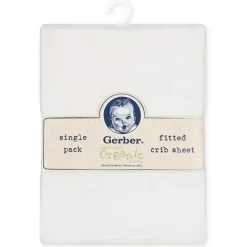 Gerber Crib & Bed Sheets*- Organic Fitted Crib Sheet, White
