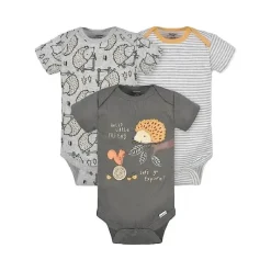 Gerber Baby Onesies & Bodysuits*- 3Pk Baby Boy Onesies Headgehod