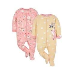 Gerber Baby Sleepwear*- 2Pk Baby Girl Fox Sleep N' Play