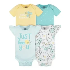 Gerber Baby Onesies & Bodysuits*- 4Pk Baby Girl Short Sleeve Onesies