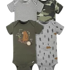 Gerber Baby Onesies & Bodysuits*- 4Pk Baby Short Sleeve Onesies - Boy Bear