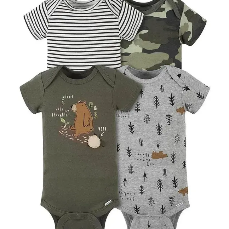 Gerber Baby Onesies & Bodysuits*- 4Pk Baby Short Sleeve Onesies - Boy Bear