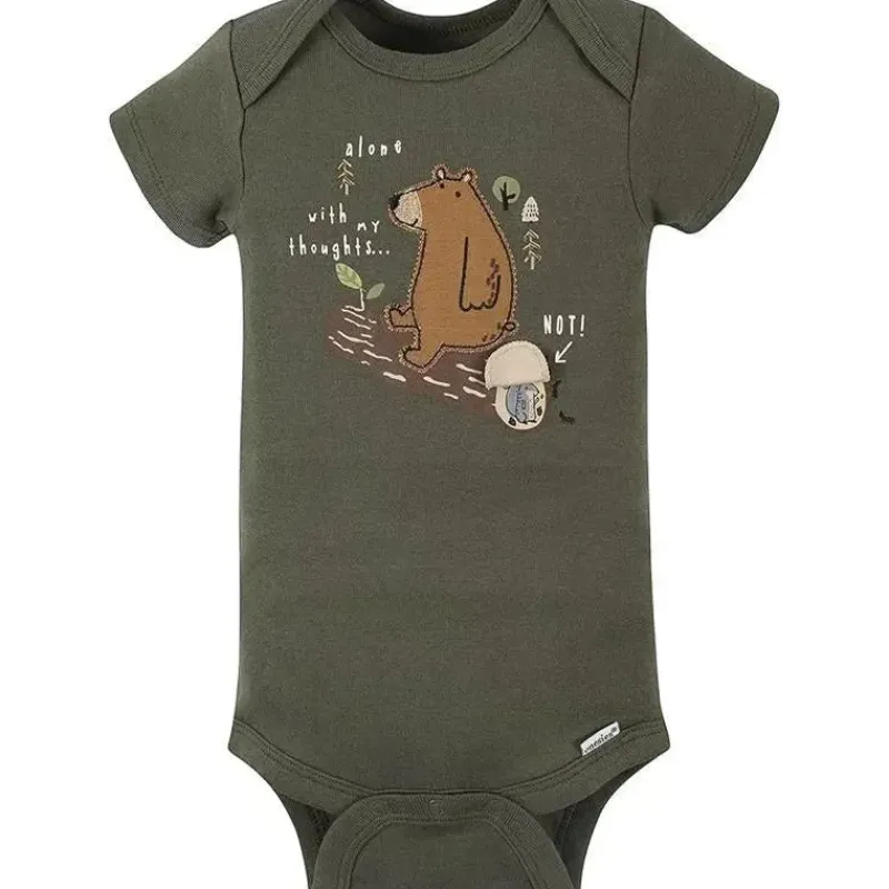 Gerber Baby Onesies & Bodysuits*- 4Pk Baby Short Sleeve Onesies - Boy Bear