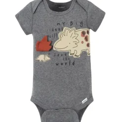 Gerber Baby Onesies & Bodysuits*- 4Pk Baby Short Sleeve Onesies - Boy Dino