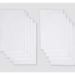 Gerber Diaper Pails & Refills*- 10Pk Prefold Birdseye Diaper (2 X 3 X 2) One Size, White