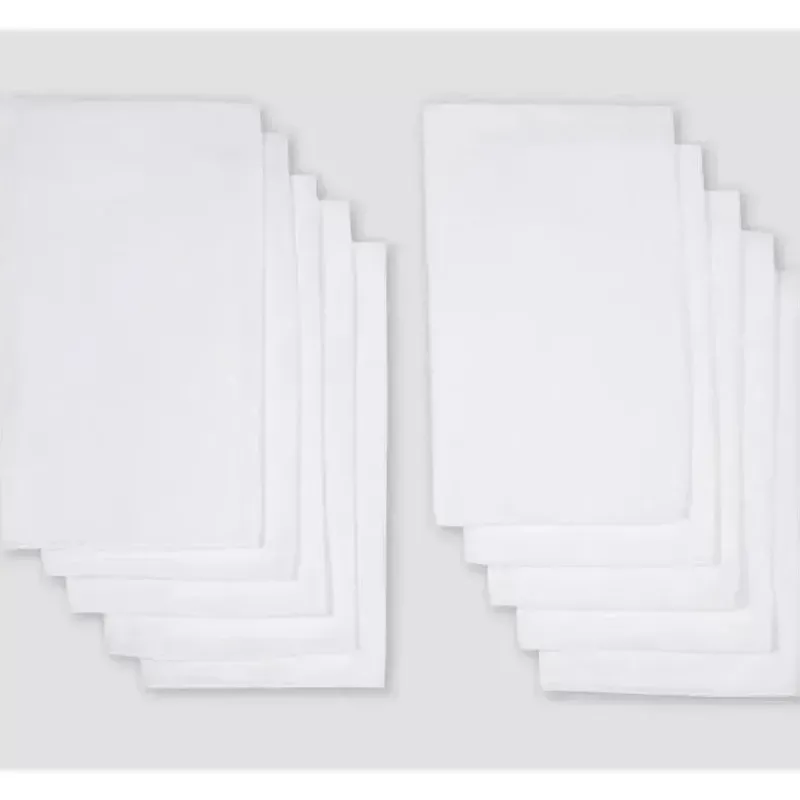 Gerber Diaper Pails & Refills*- 10Pk Prefold Birdseye Diaper (2 X 3 X 2) One Size, White