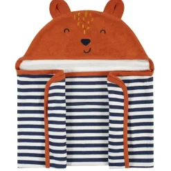 Gerber Baby Bath Towels*- 1Pk Terry Hooded Bath Wrap Boy One Size, Fox