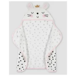 Gerber Baby Bath Towels*Baby Girls'Bunny Hooded Bath Wrap
