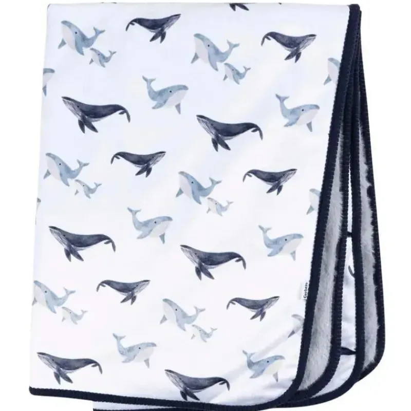 Gerber Blankets & Quilts*Bedding 24 - 1Pk 2Ply Plush Blanket - Whale