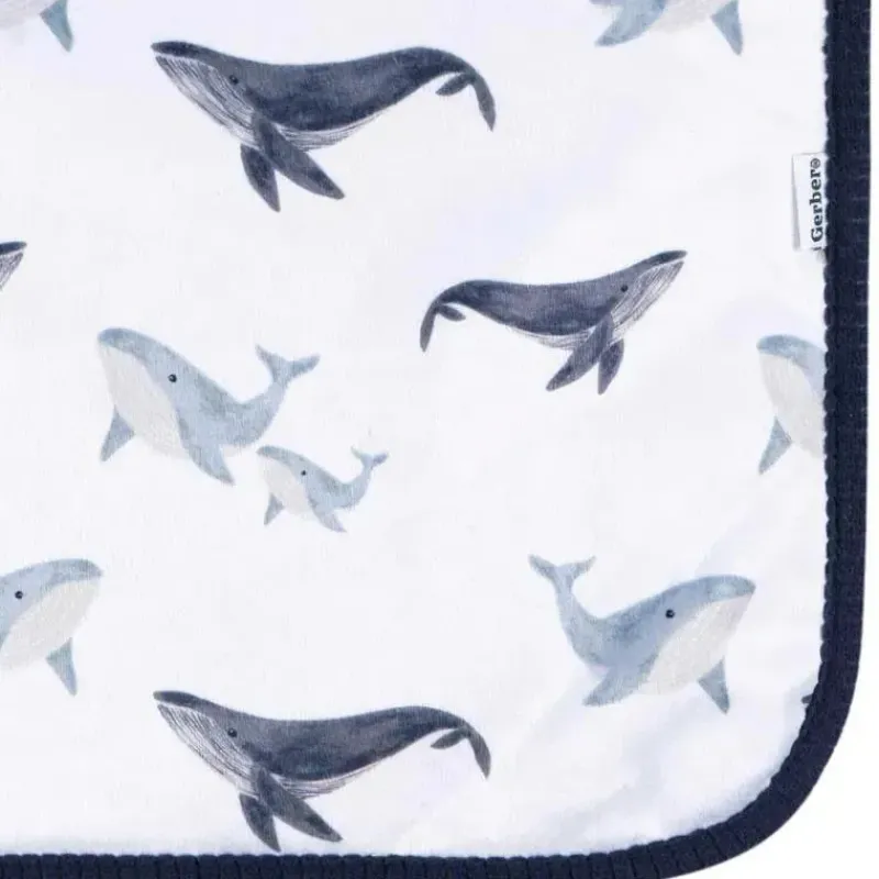 Gerber Blankets & Quilts*Bedding 24 - 1Pk 2Ply Plush Blanket - Whale