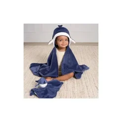 Gerber Baby Bath Towels*Bedding - 2Pc Security Blanket & Hooded Blanket Set, Whale