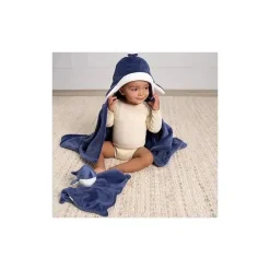 Gerber Baby Bath Towels*Bedding - 2Pc Security Blanket & Hooded Blanket Set, Whale